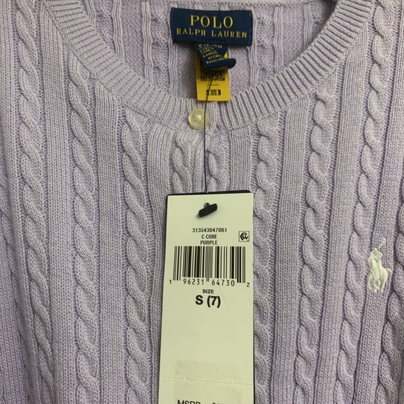 New with tag girls polo Ralph Lauren buttons down sweater size S( 7) - Picture 4 of 7